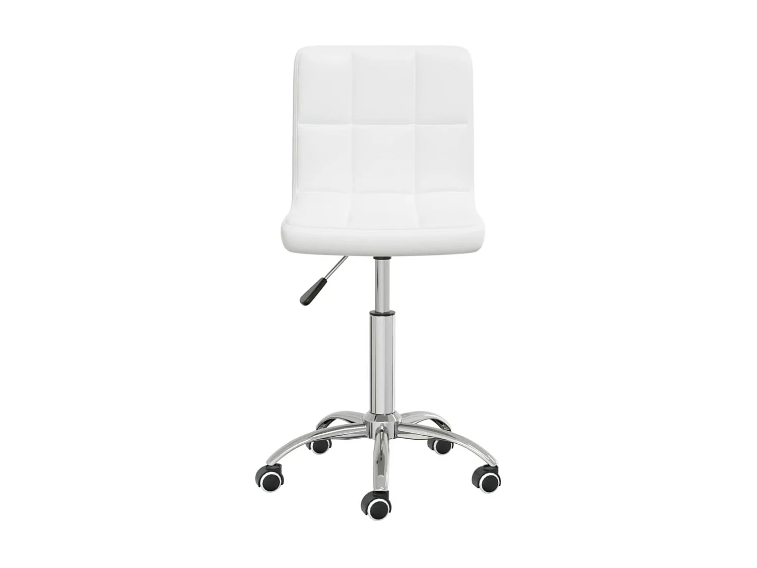 Silla de oficina giratoria de cuero sintético blanco ES29397