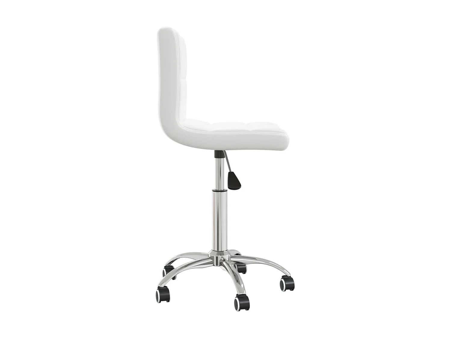 Silla de oficina giratoria de cuero sintético blanco ES29397
