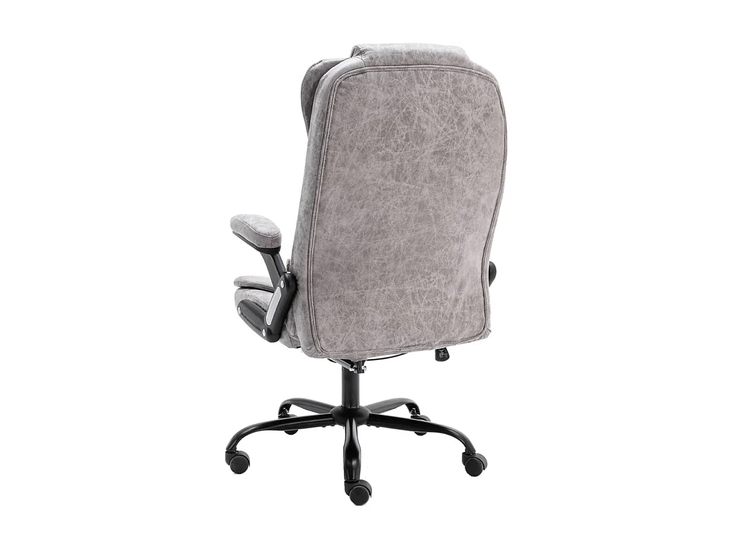 Silla de oficina de masaje piel de ante sintética gris claro ES84268