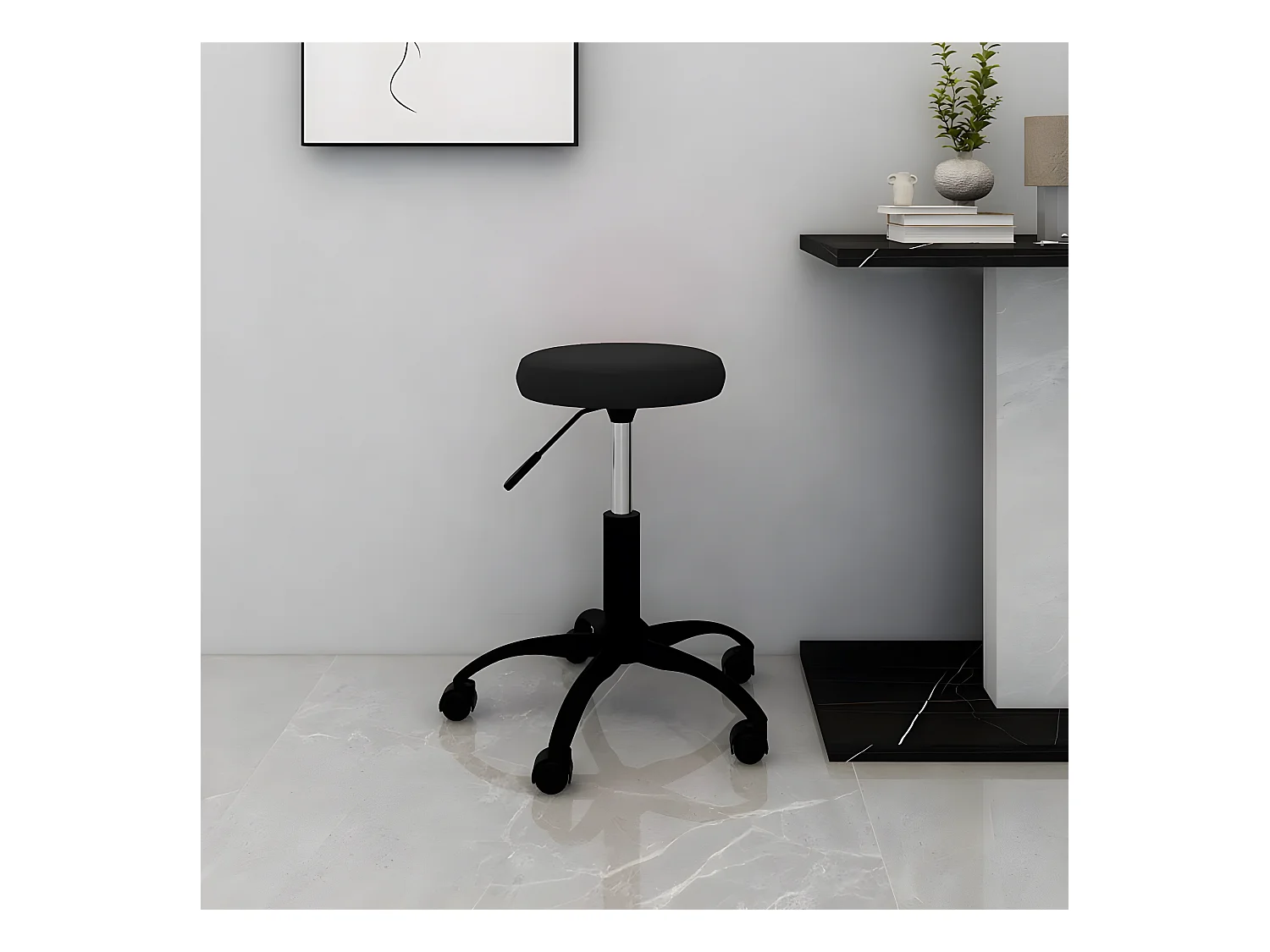 Chaise pivotante de bureau Noir Velours SEF79452
