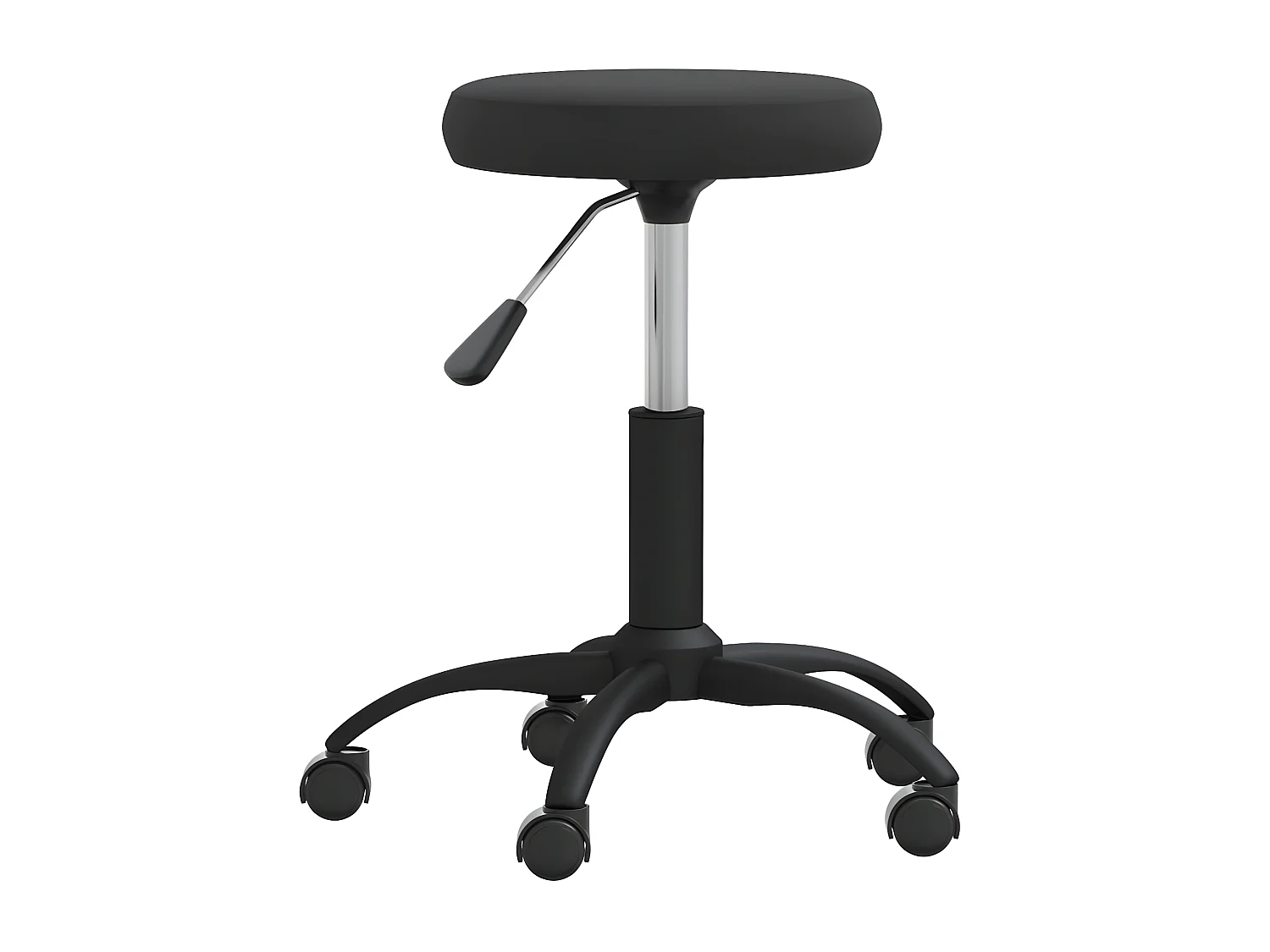 Cadeira de escritório giratória veludo preto PT317882