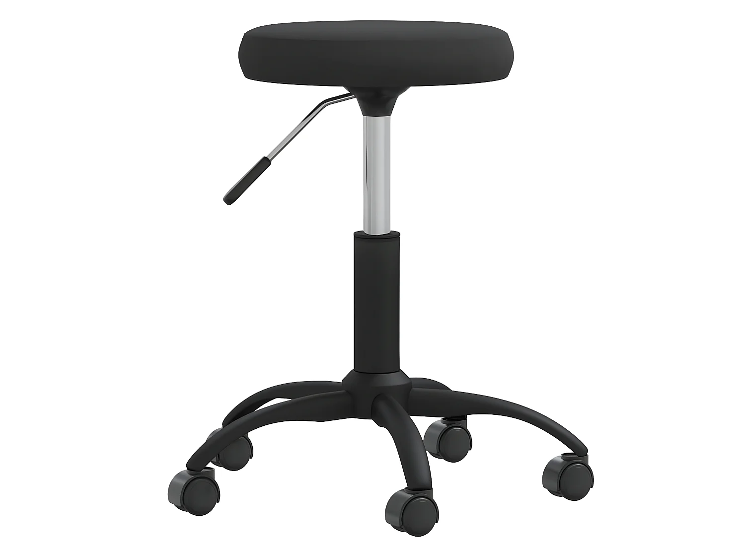 Silla de oficina giratoria de terciopelo negro ES80879