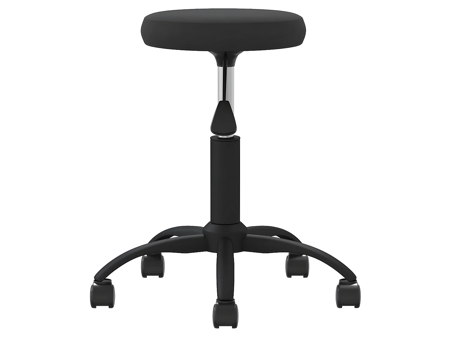 Silla de oficina giratoria de terciopelo negro ES80879