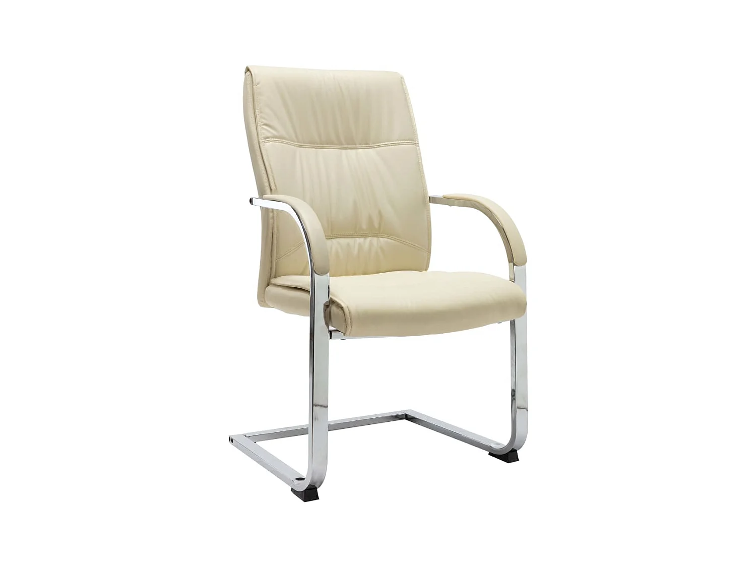 Chaise de bureau cantilever Crème Similicuir SEF15102