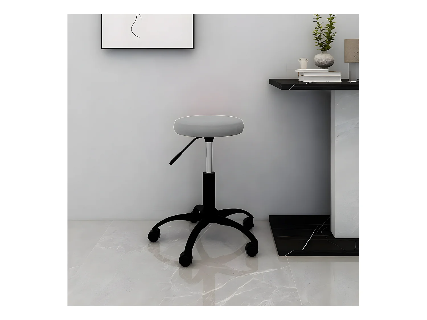 Chaise pivotante de bureau Gris clair Velours SEF93441