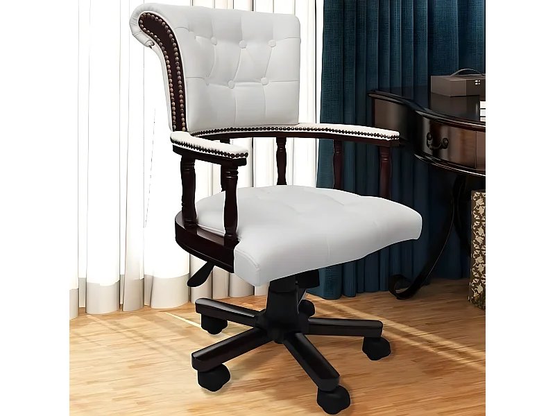 Chaise de bureau pivotante  Blanc SEF98081