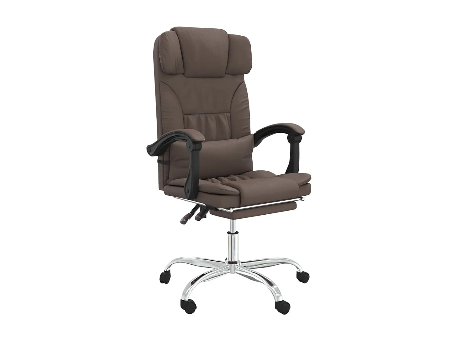 Chaise de massage inclinable de bureau Marron Similicuir -ASAF72149