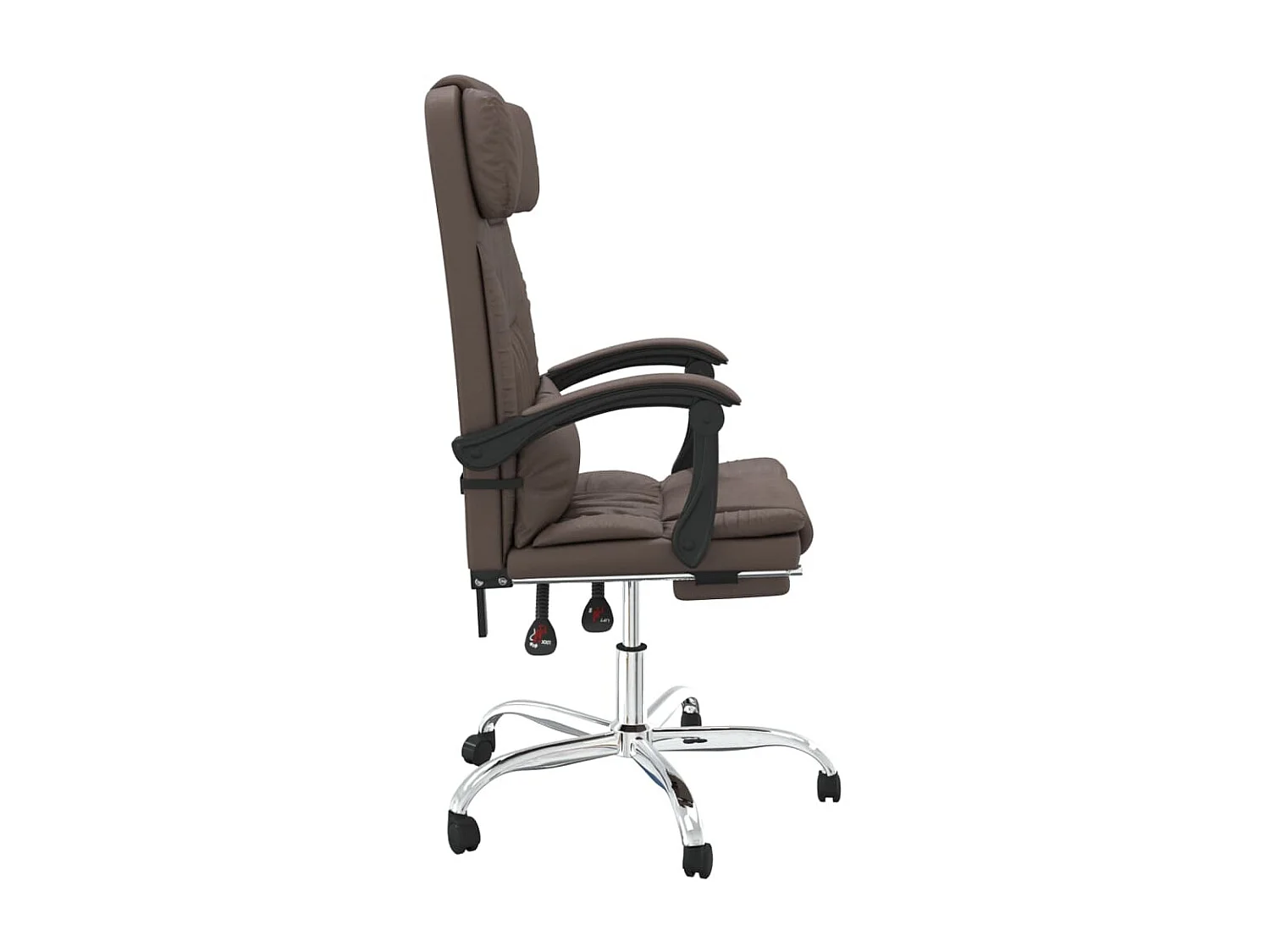 Chaise de massage inclinable de bureau Marron Similicuir -ASAF72149