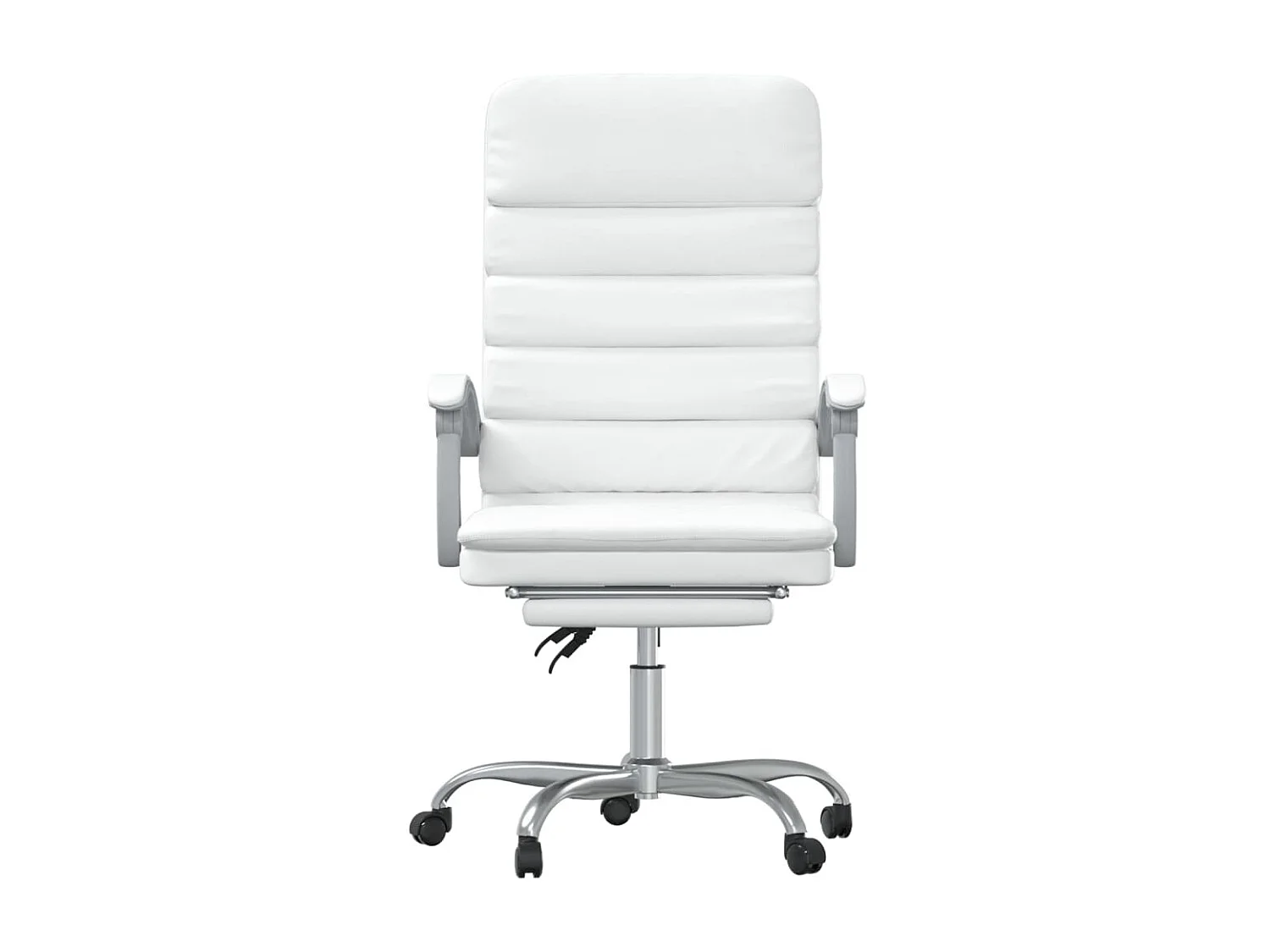 Chaise de massage inclinable de bureau Blanc Similicuir -ASAF13343