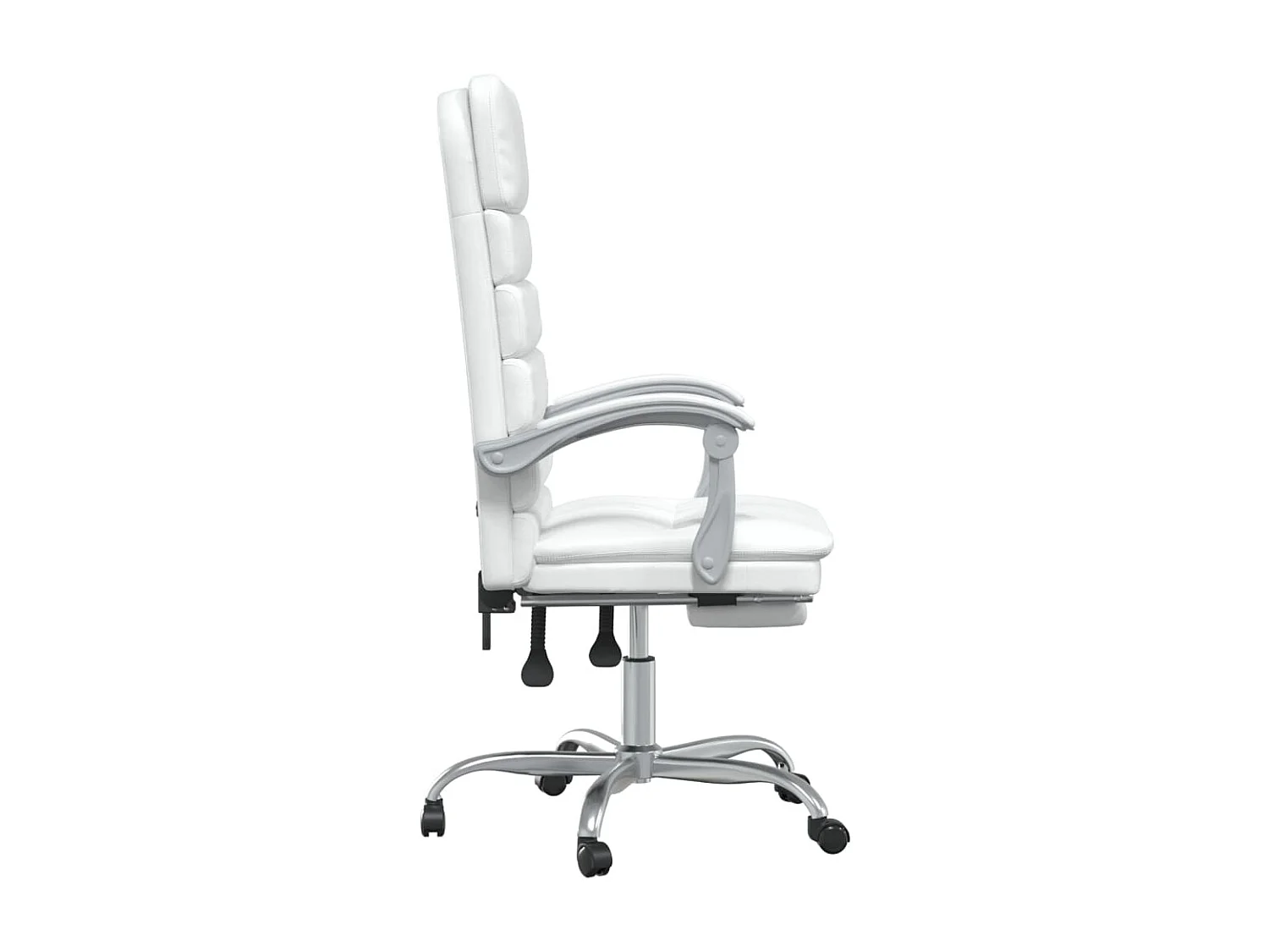 Chaise de massage inclinable de bureau Blanc Similicuir -ASAF13343
