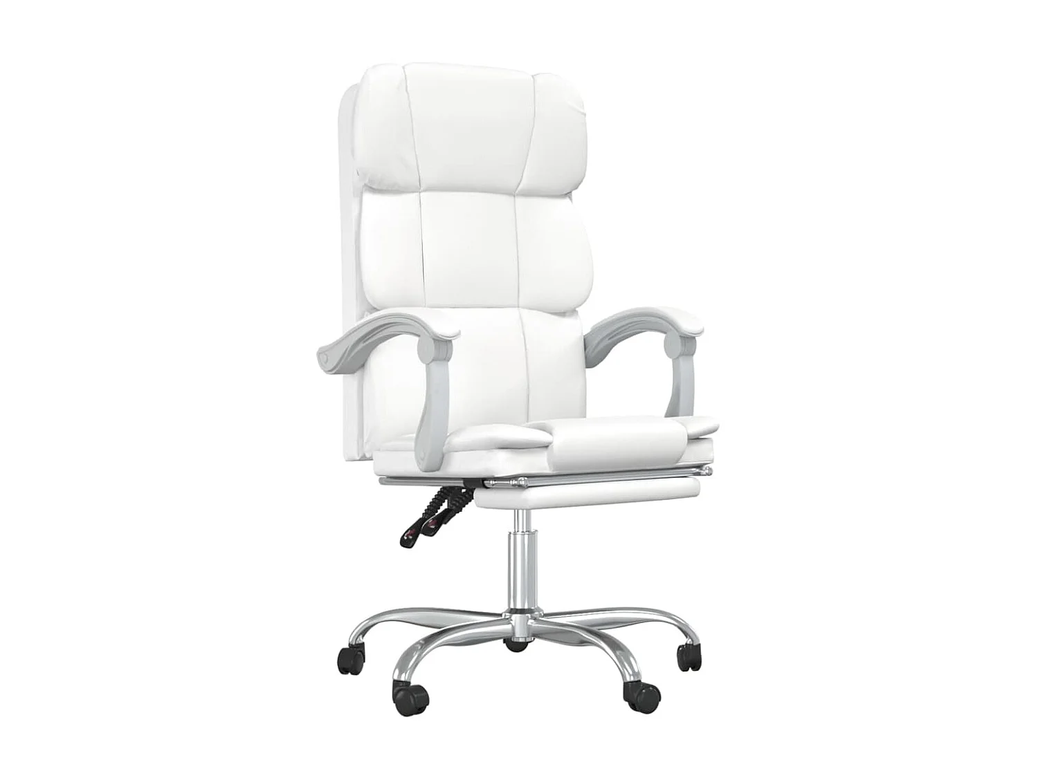 Chaise inclinable de bureau Blanc Similicuir -ASAF83707