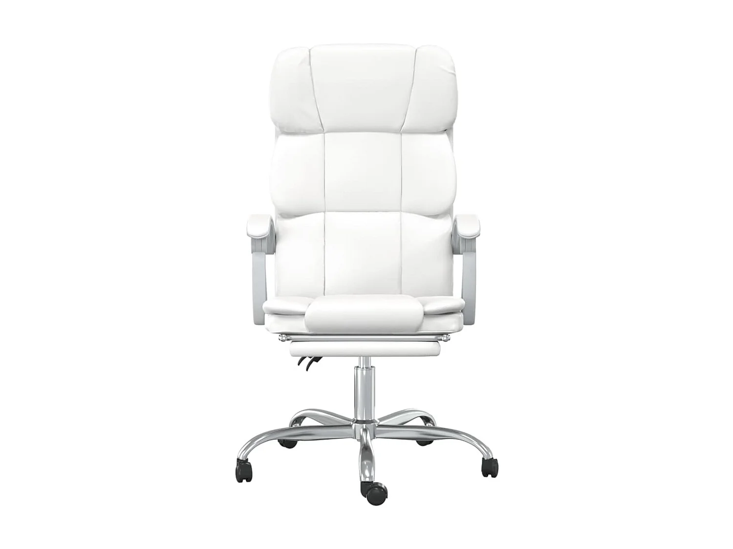 Chaise inclinable de bureau Blanc Similicuir -ASAF83707
