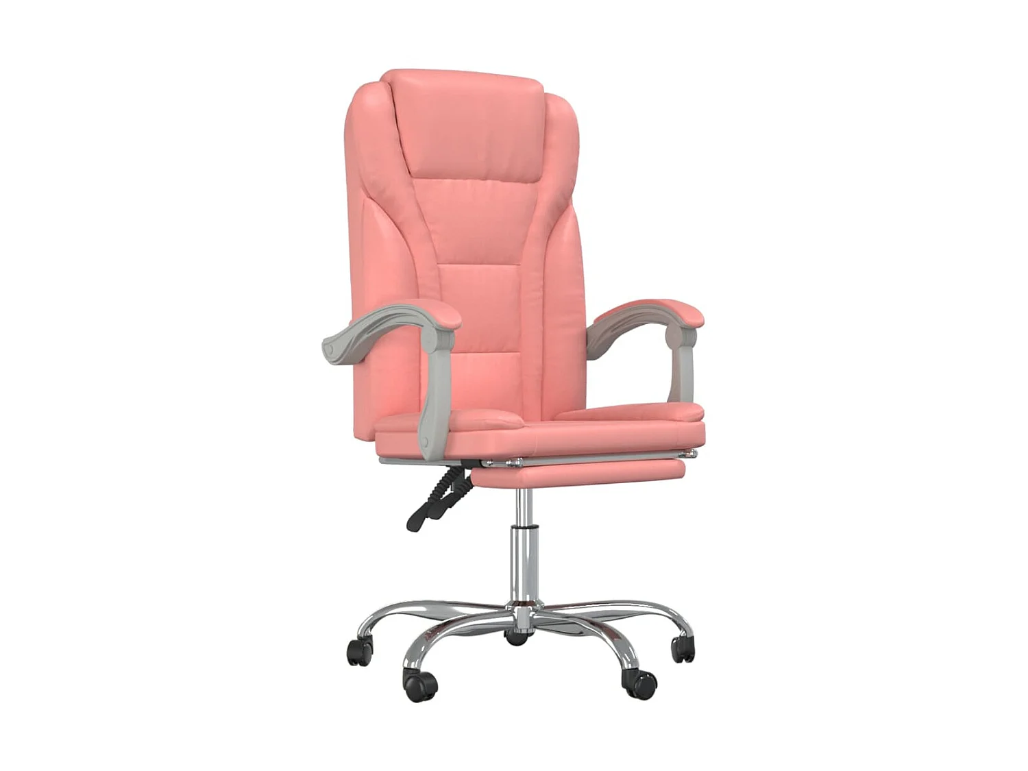Silla de oficina reclinable cuero sintético rosa ES79635