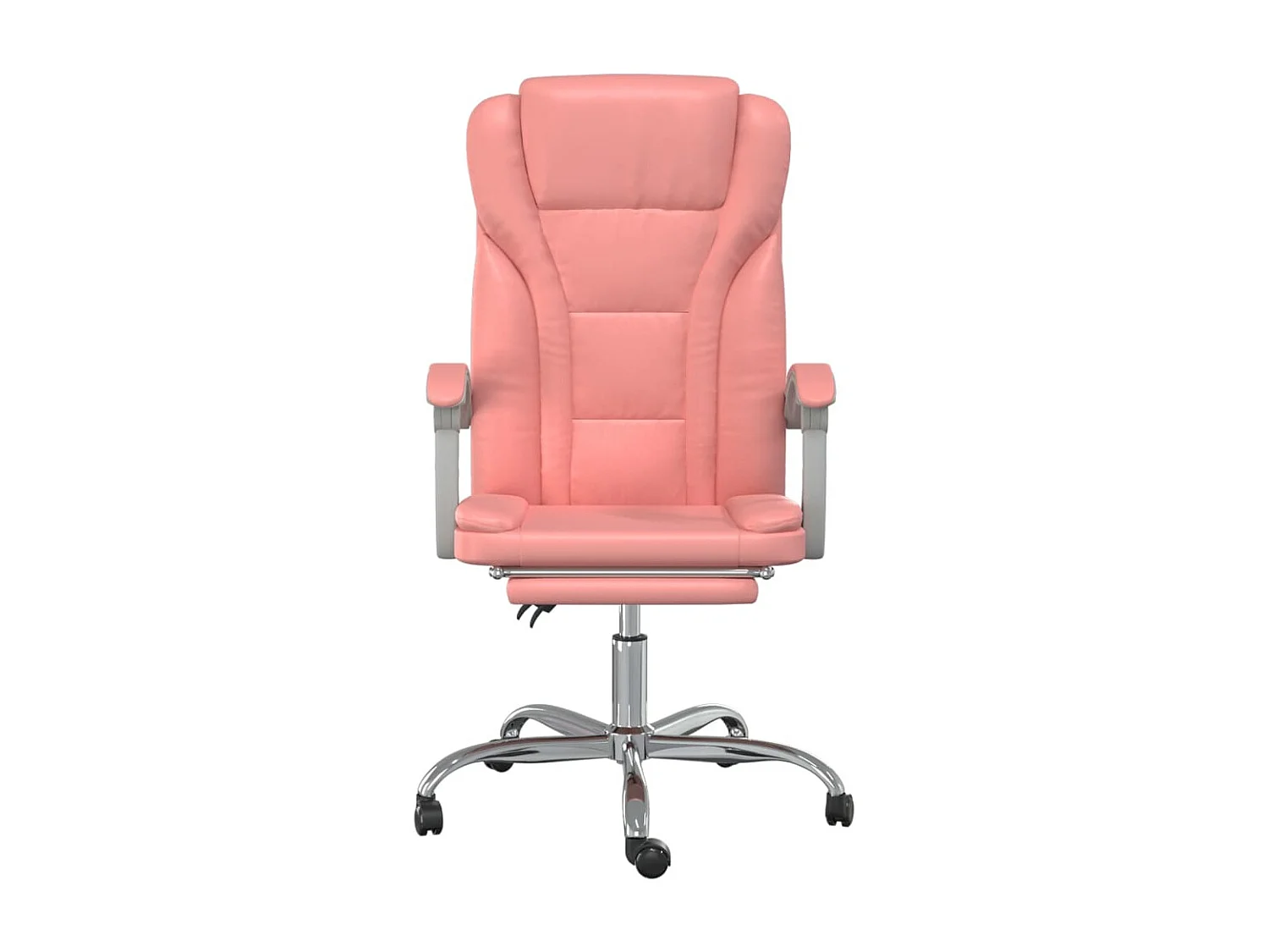 Silla de oficina reclinable cuero sintético rosa ES79635