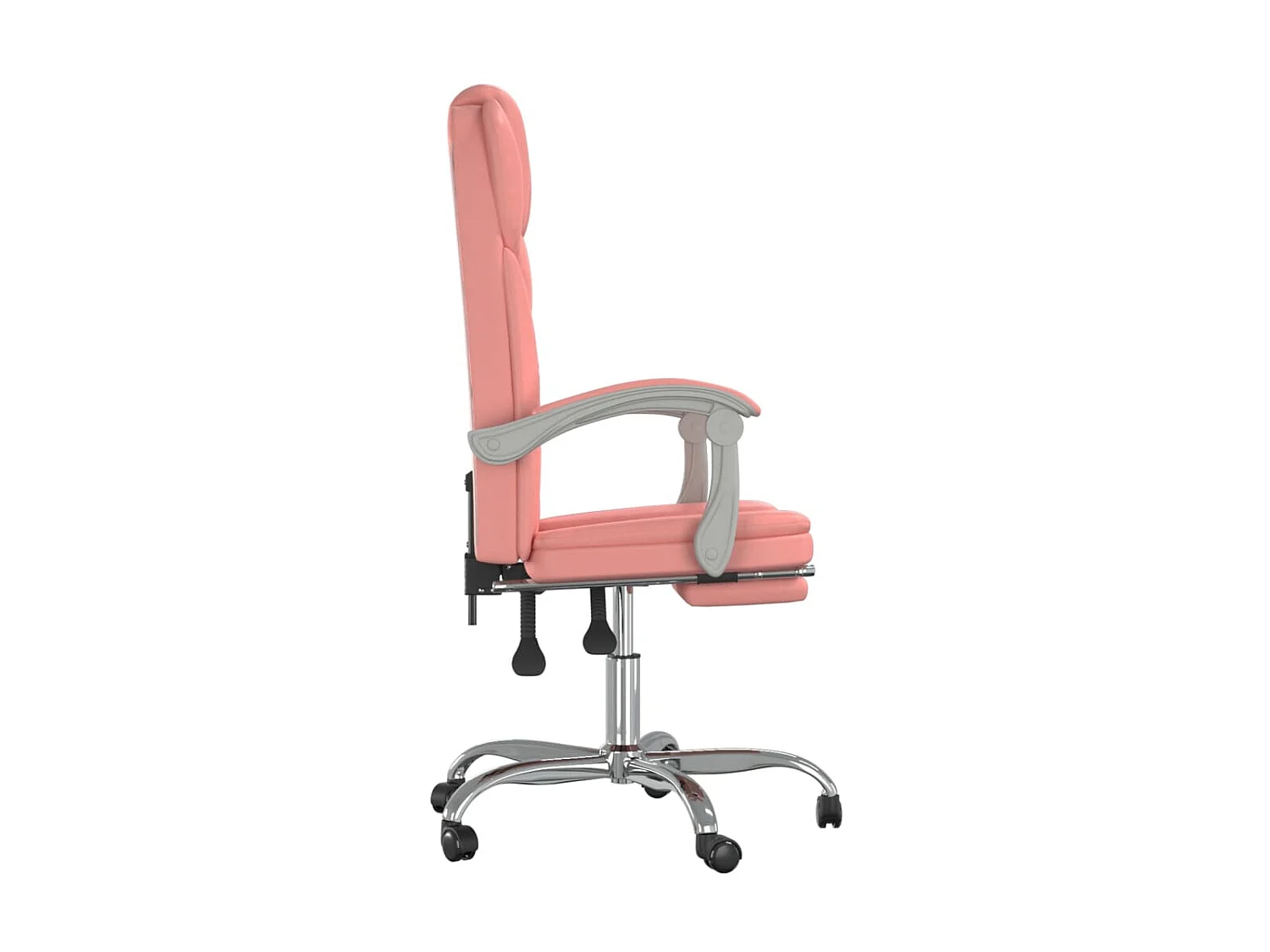 Silla de oficina reclinable cuero sintético rosa ES79635
