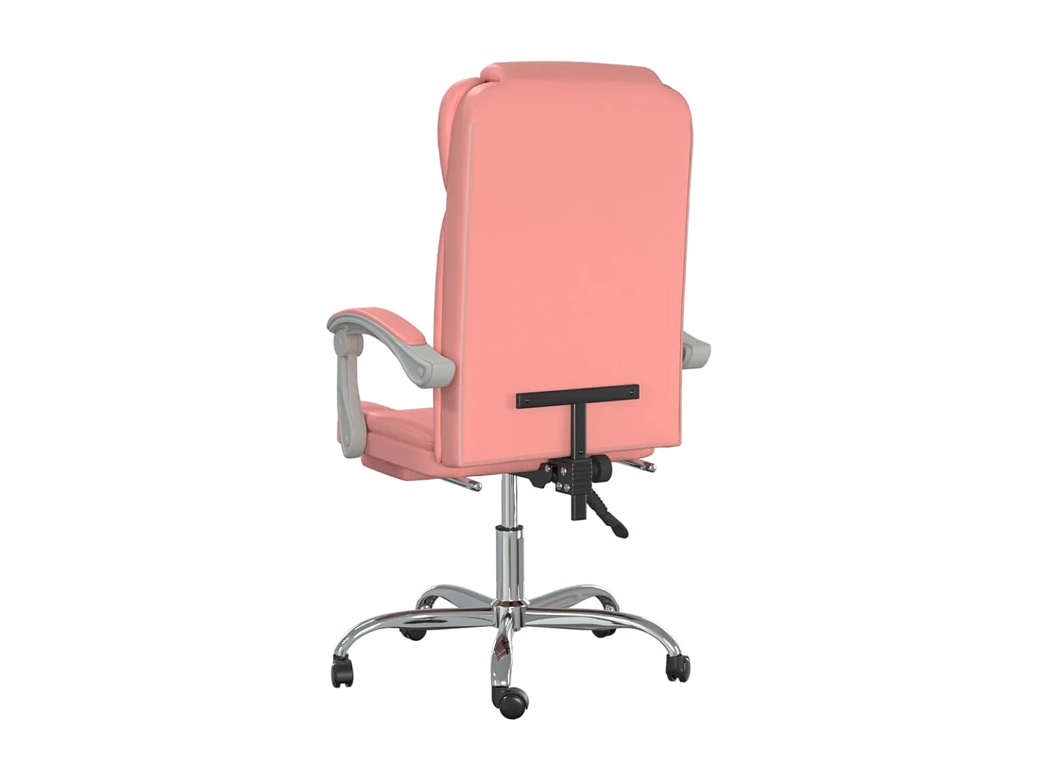 Silla de oficina reclinable cuero sintético rosa ES79635
