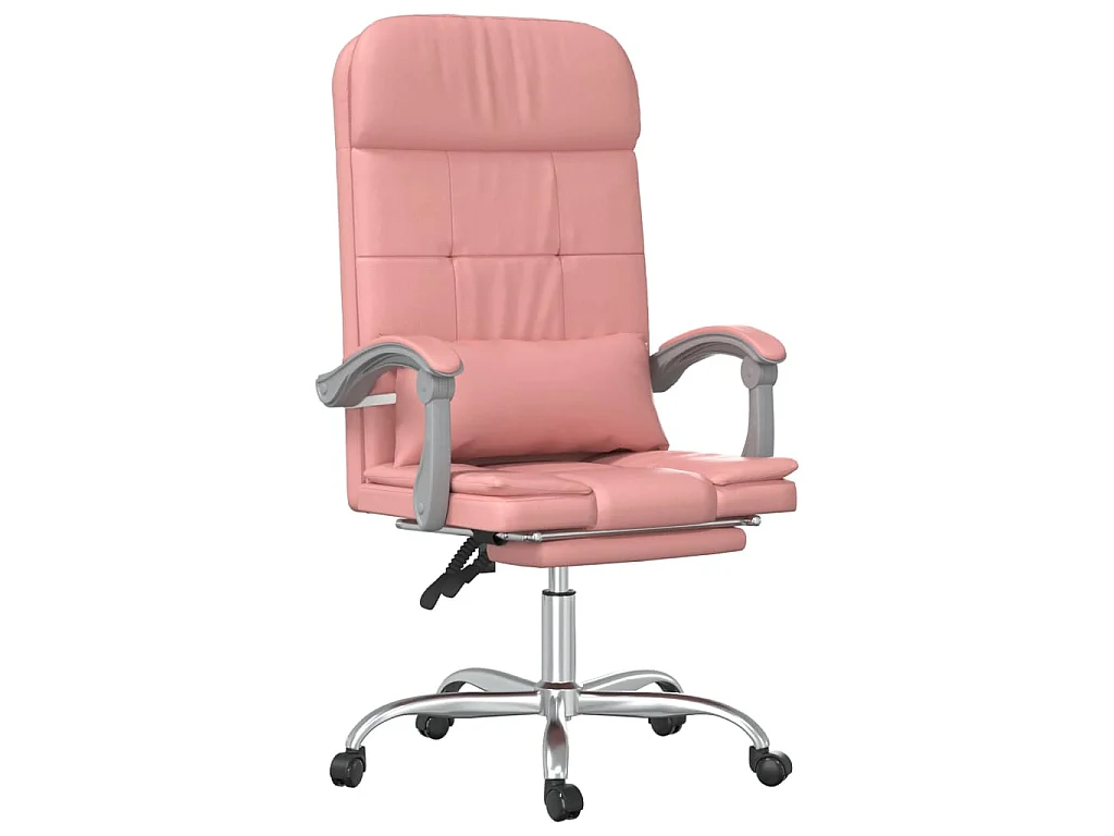 Chaise de massage inclinable de bureau Rose Similicuir -ASAF97551