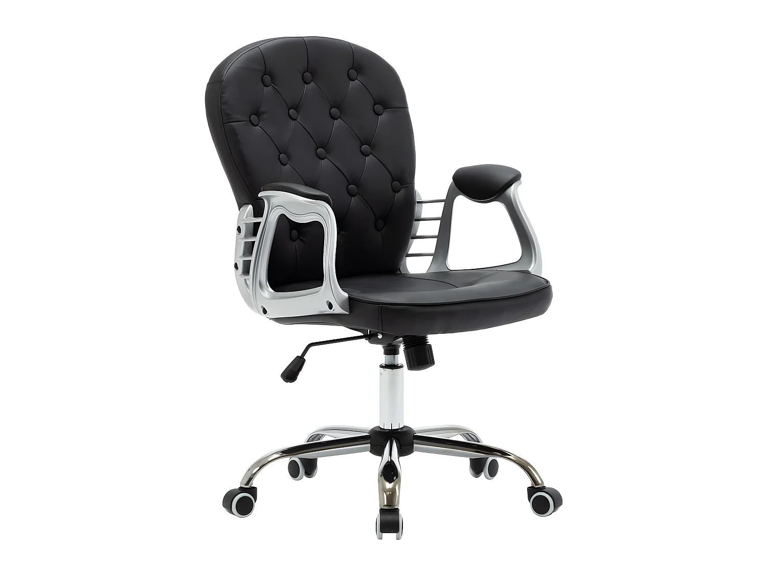 Chaise de bureau pivotante Noir Similicuir SEF10359