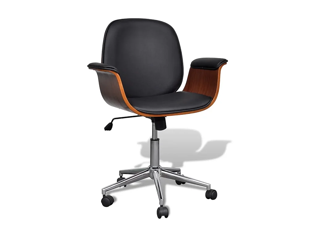 Chaise pivotante Bois courbé et similicuir SEF71001