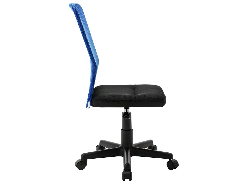 Cadeira de escritório 44x52x100 cm tecido de malha preto e azul PT780702