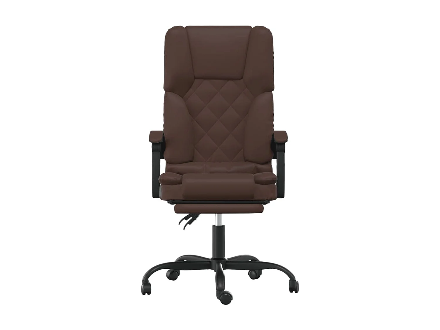 Chaise de massage inclinable de bureau Marron Similicuir -ASAF90562