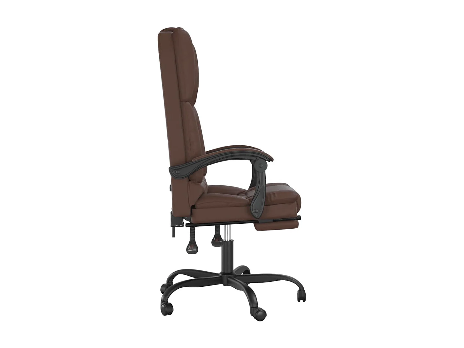 Chaise de massage inclinable de bureau Marron Similicuir -ASAF90562