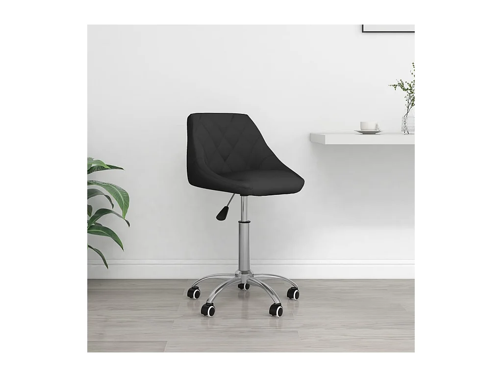 Chaise de bureau pivotante Noir Similicuir SEF66845