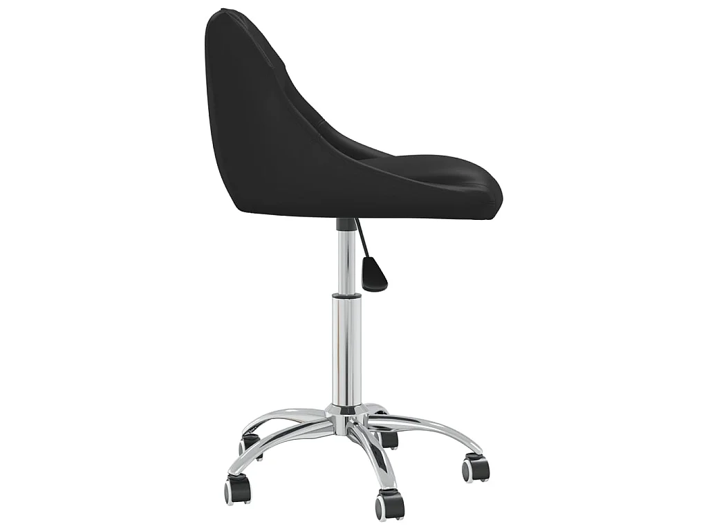 Silla de oficina giratoria de cuero sintético negro ES85166