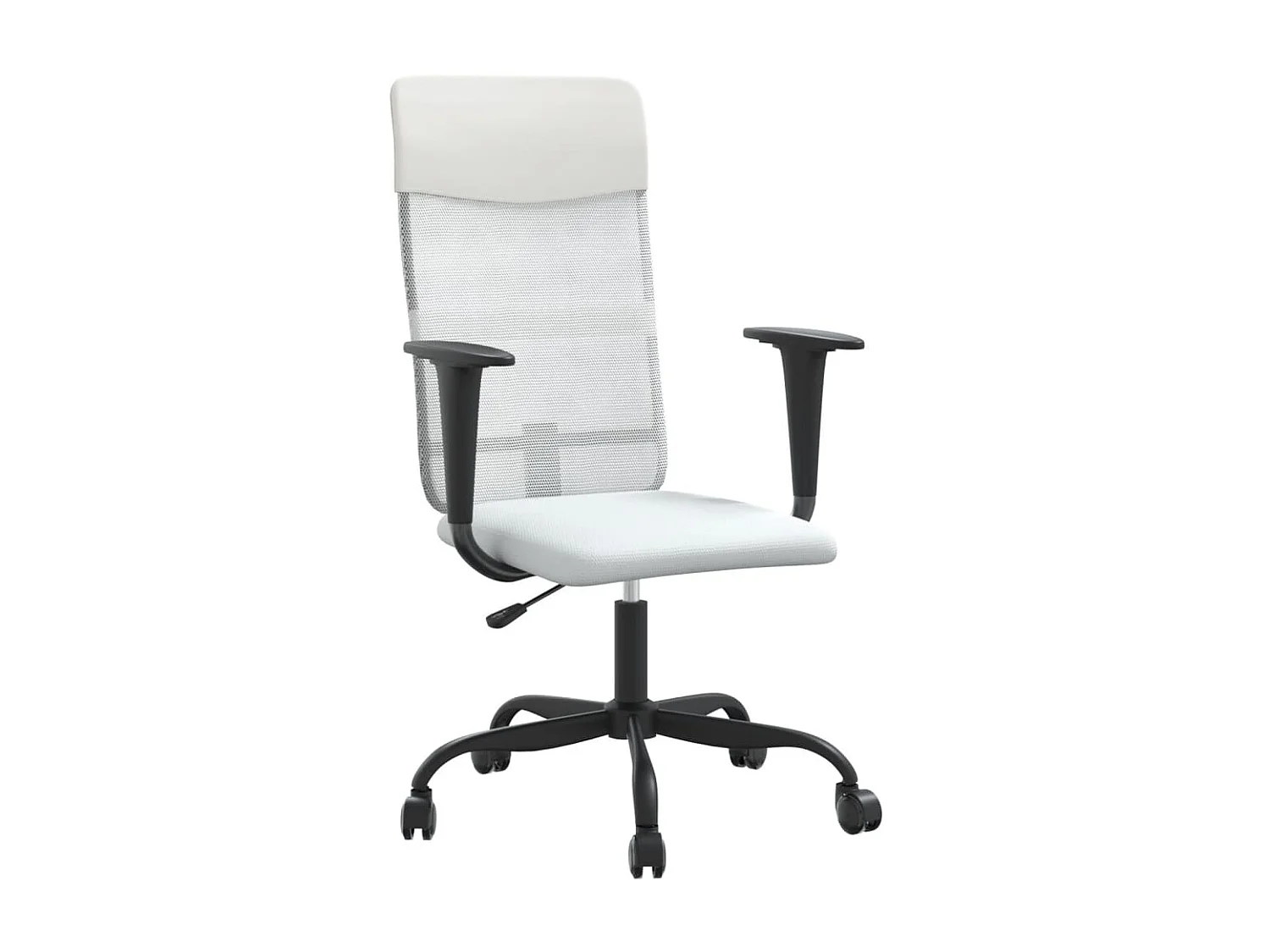 Cadeira escritório tecido malha/couro art. regulável branco PT790042