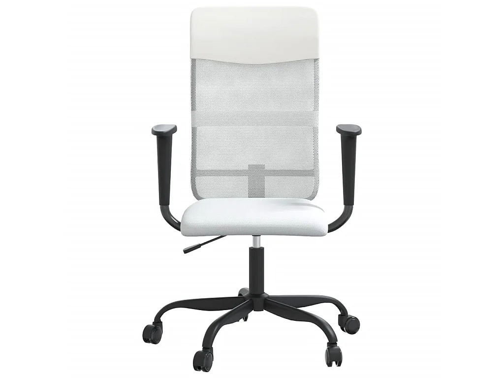 Cadeira escritório tecido malha/couro art. regulável branco PT790042