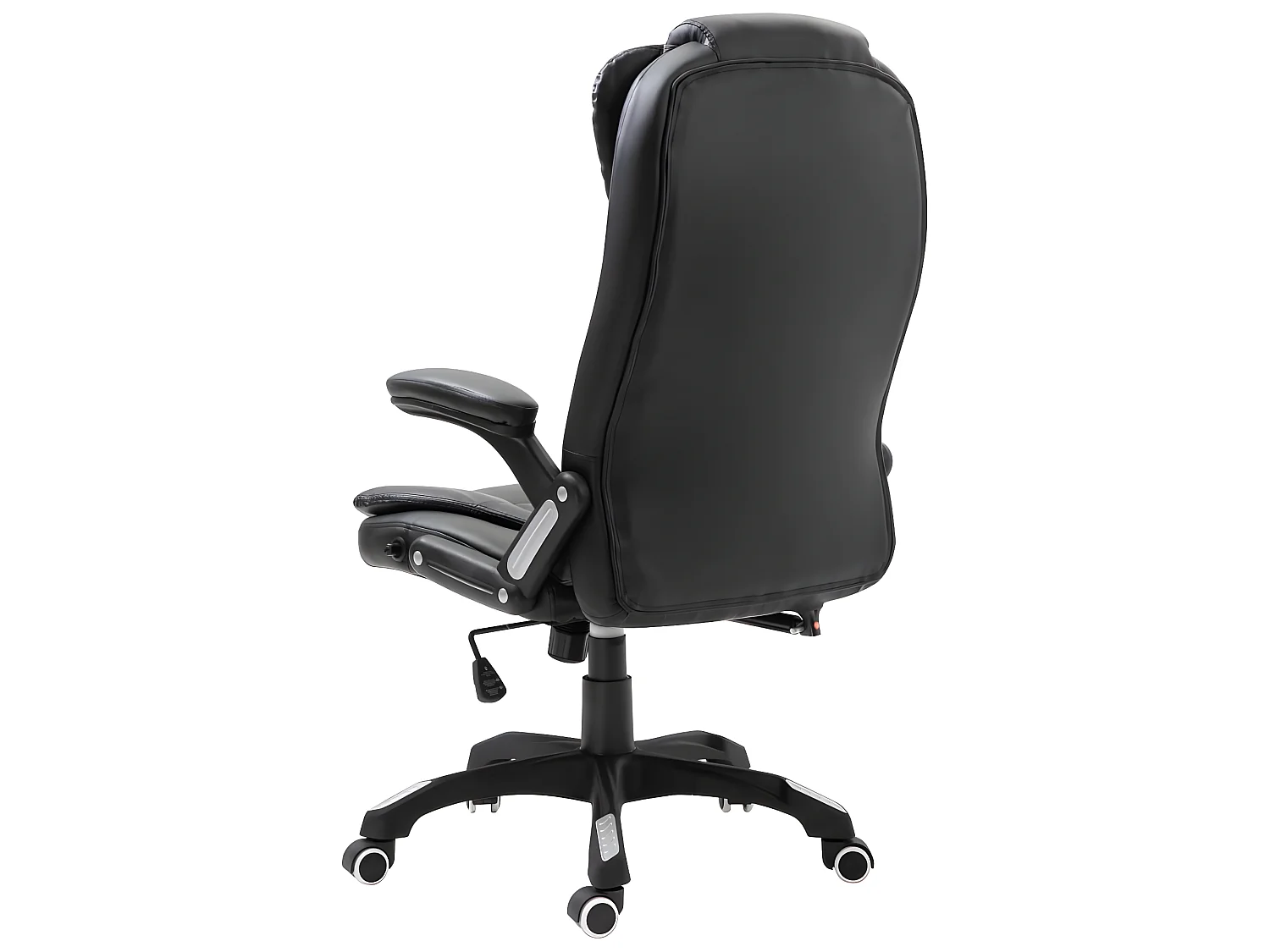 Silla de oficina de cuero sintético negra ES260399