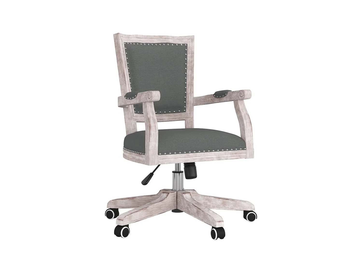 Chaise pivotante de bureau Gris foncé Tissu SEF24903