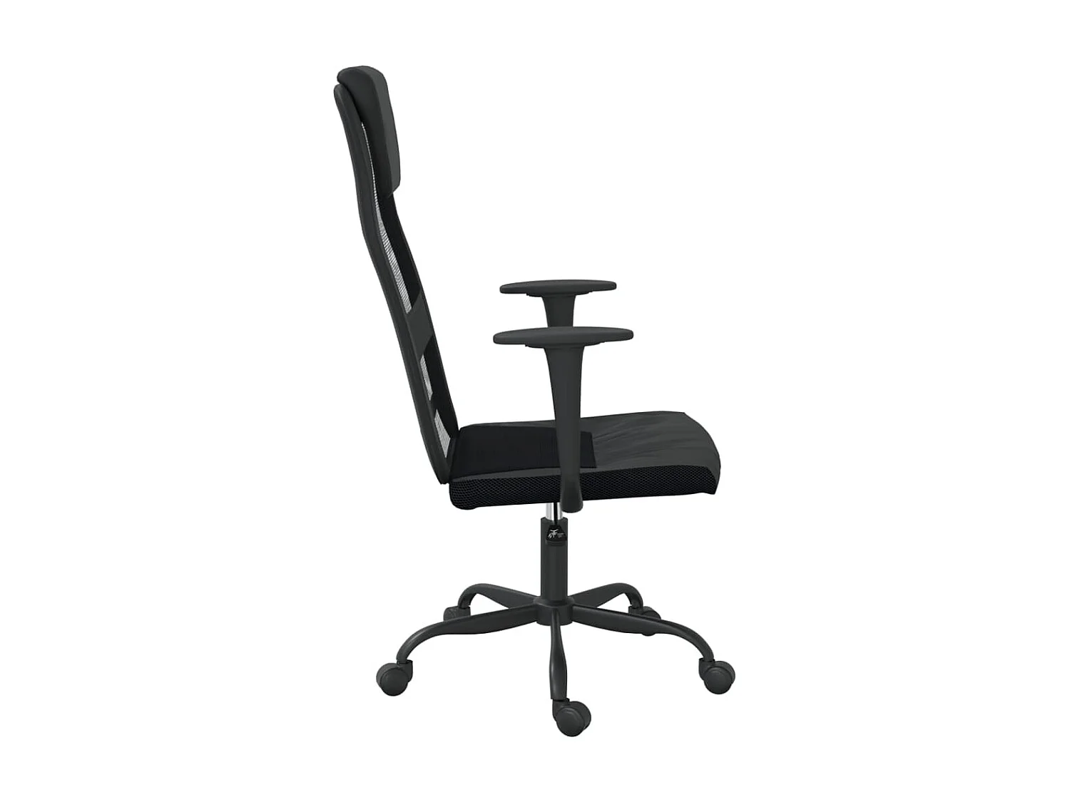 Silla de oficina altura ajustable tela malla y cuero PE negro ES21434