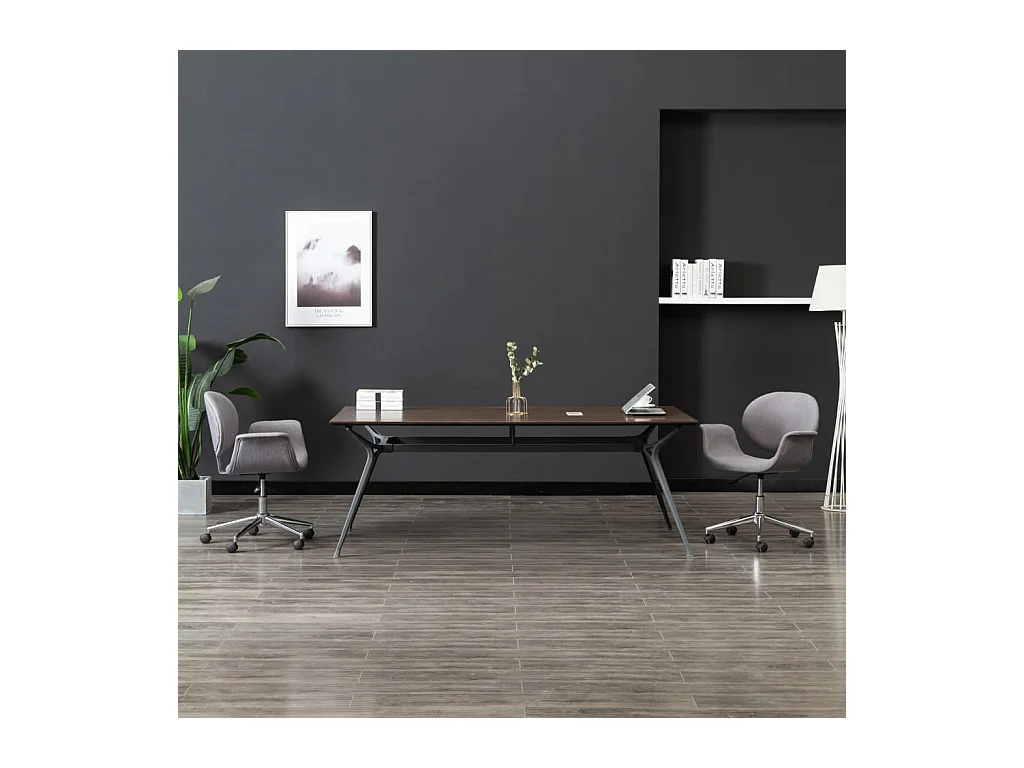 Chaise pivotante de bureau Gris Tissu SEF74921