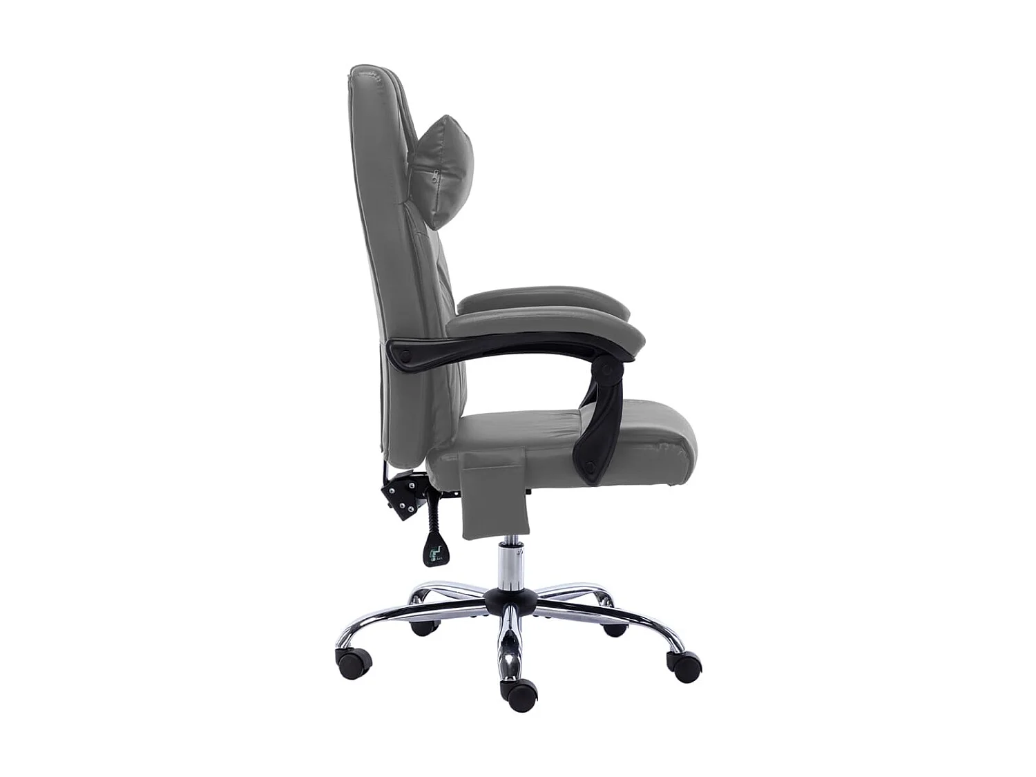 Silla de oficina de masaje de cuero sintético gris antracita ES65314