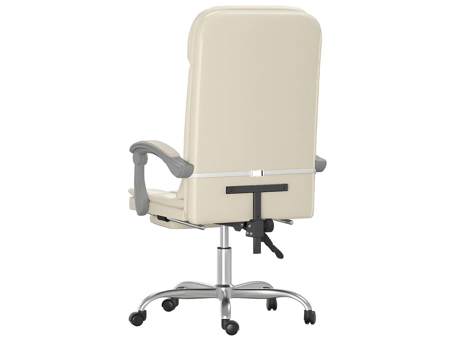 Chaise de massage inclinable de bureau Crème Similicuir -ASAF21131