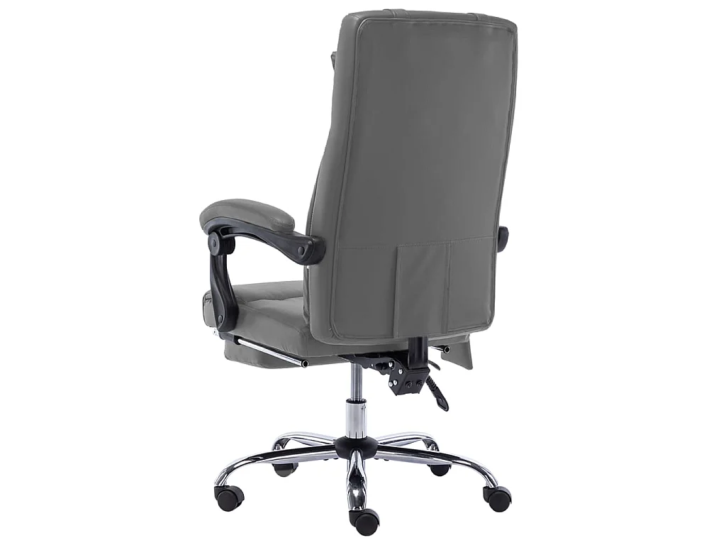 Silla de oficina de masaje de cuero sintético gris antracita ES45241