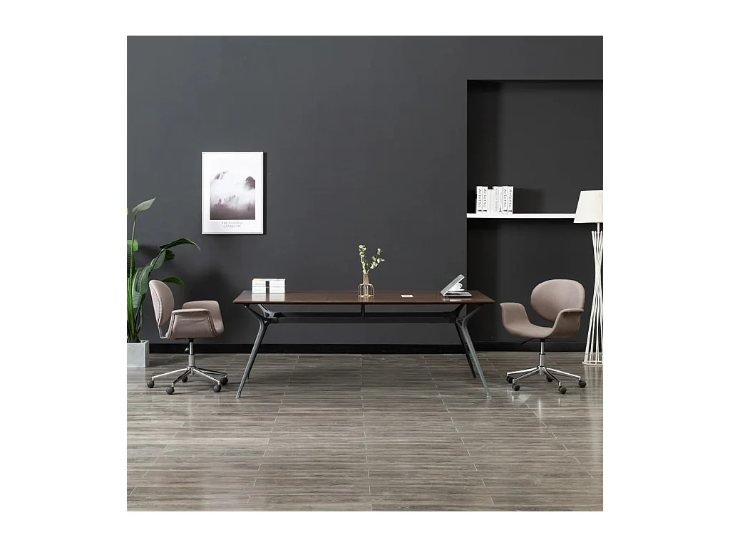 Chaise pivotante de bureau Taupe Tissu SEF74291