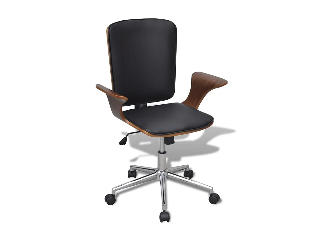 Chaise de bureau Bois courbé avec tapisserie en similicuir SEF87030