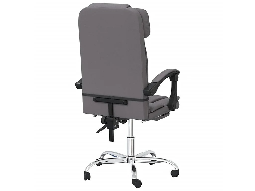 Chaise de massage inclinable de bureau Gris Similicuir -ASAF68292