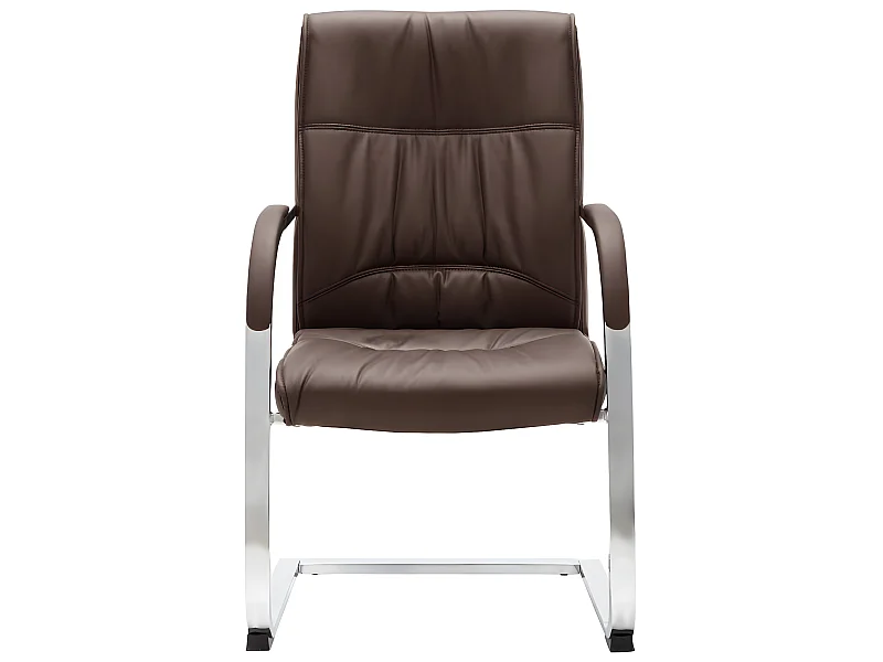 Chaise de bureau cantilever Marron Similicuir SEF55506