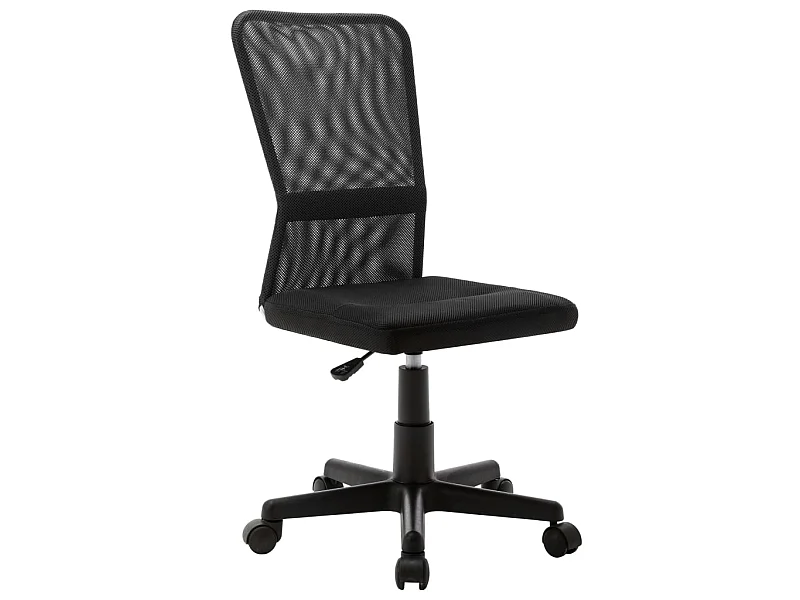 Silla de oficina de tela de malla negra 44x52x100 cm ES27075