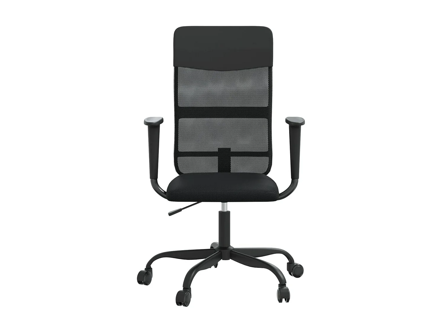 Silla de oficina altura ajustable tela malla y cuero PE negro ES90064