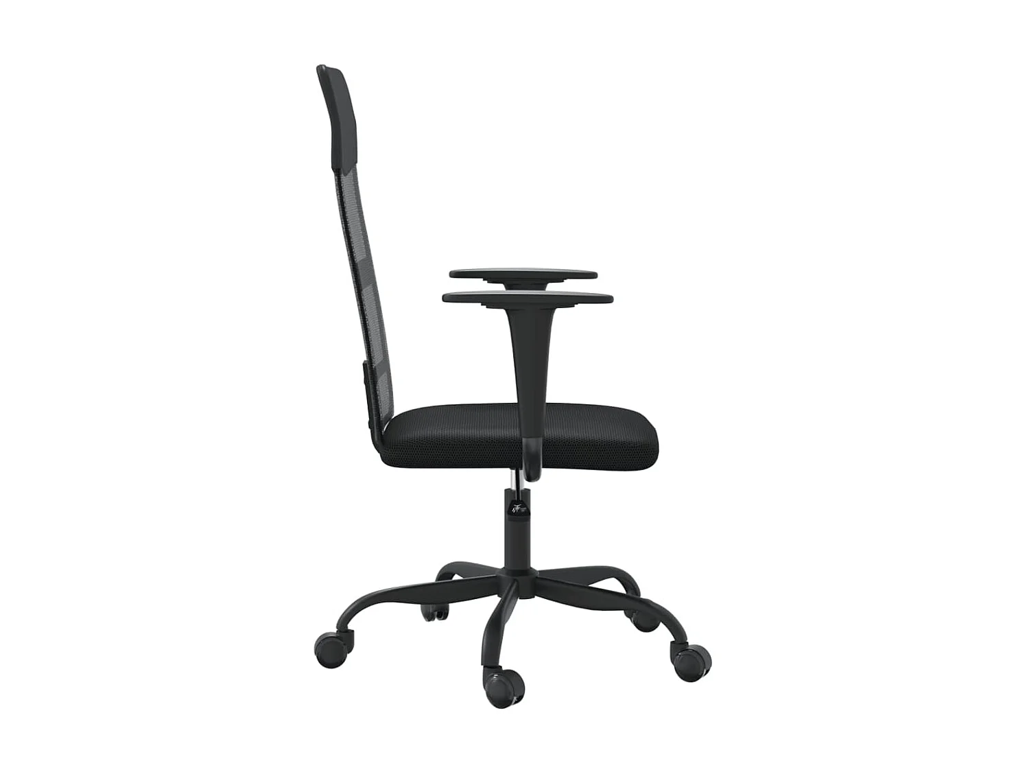 Silla de oficina altura ajustable tela malla y cuero PE negro ES90064