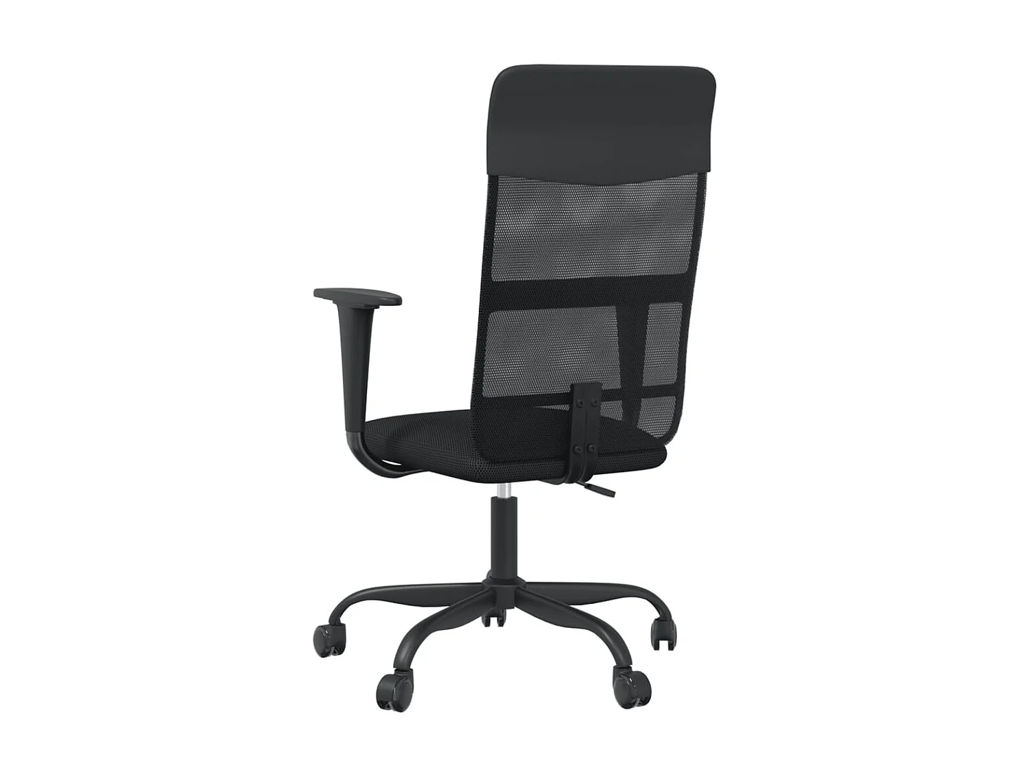 Silla de oficina altura ajustable tela malla y cuero PE negro ES90064