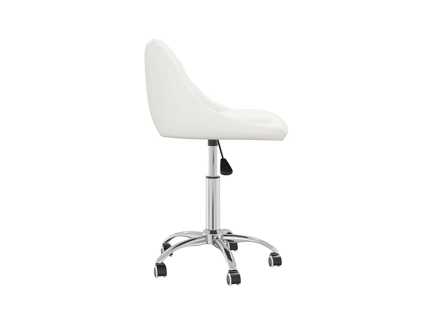 Silla de oficina giratoria de cuero sintético blanco ES26924