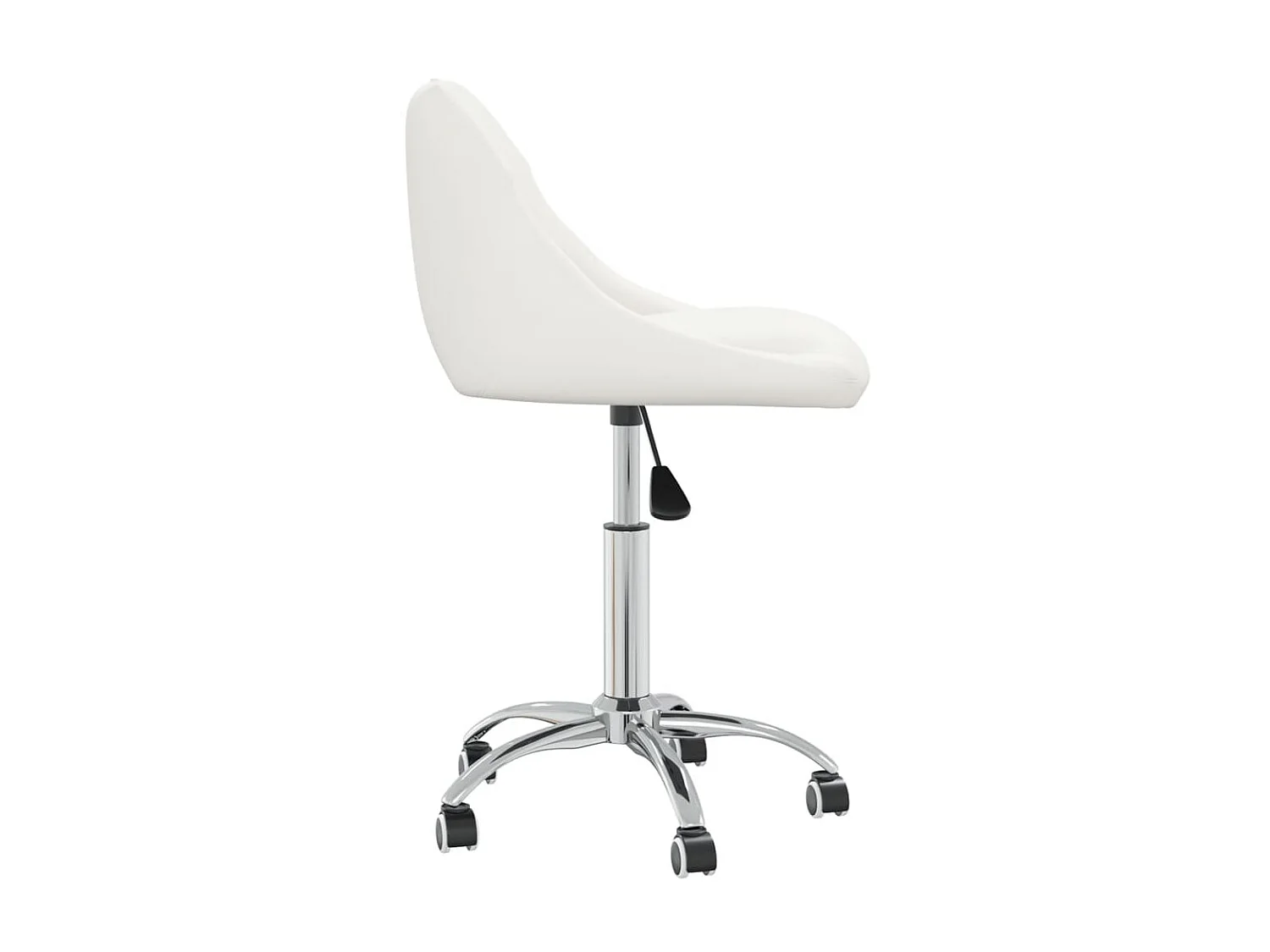Silla de oficina giratoria de cuero sintético blanco ES26924
