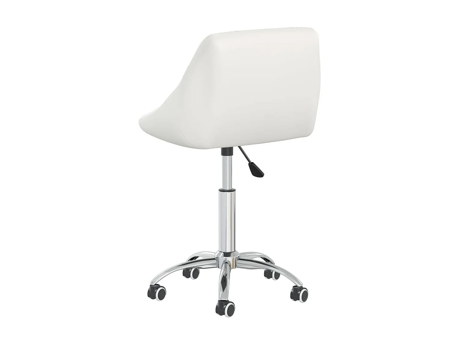 Silla de oficina giratoria de cuero sintético blanco ES26924