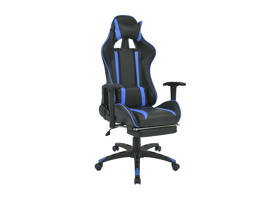 Chaise de bureau inclinable avec repose-pied Bleu SEF28770