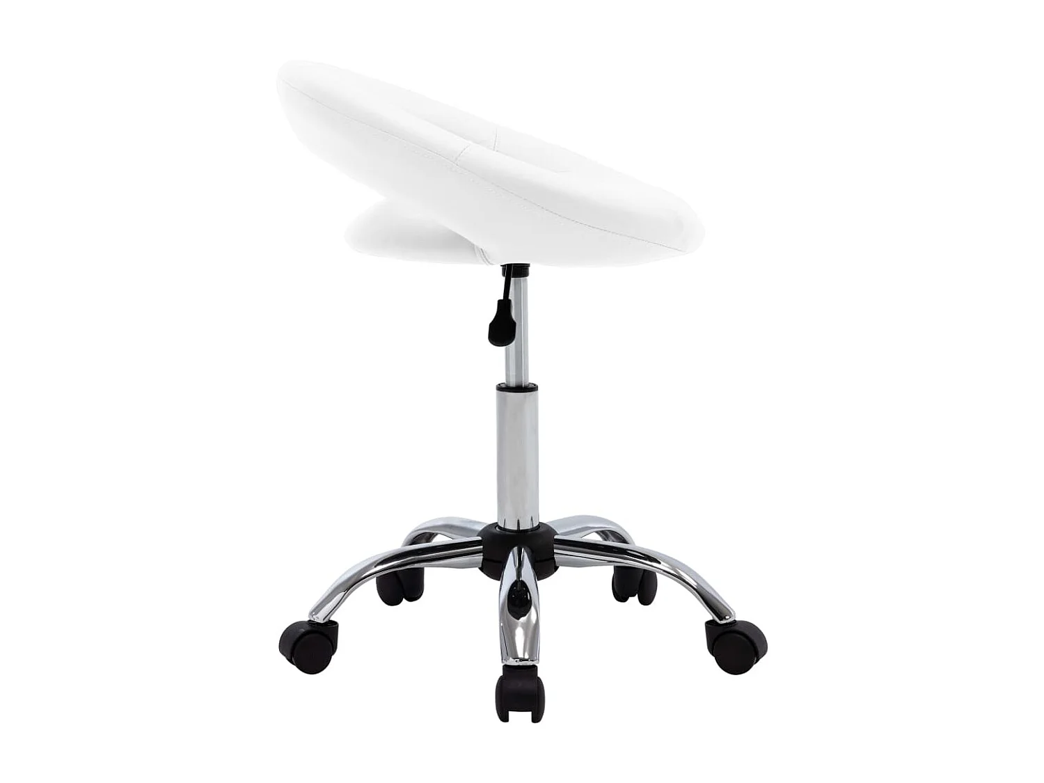 Silla de trabajo con ruedas cuero sintético blanco ES47120